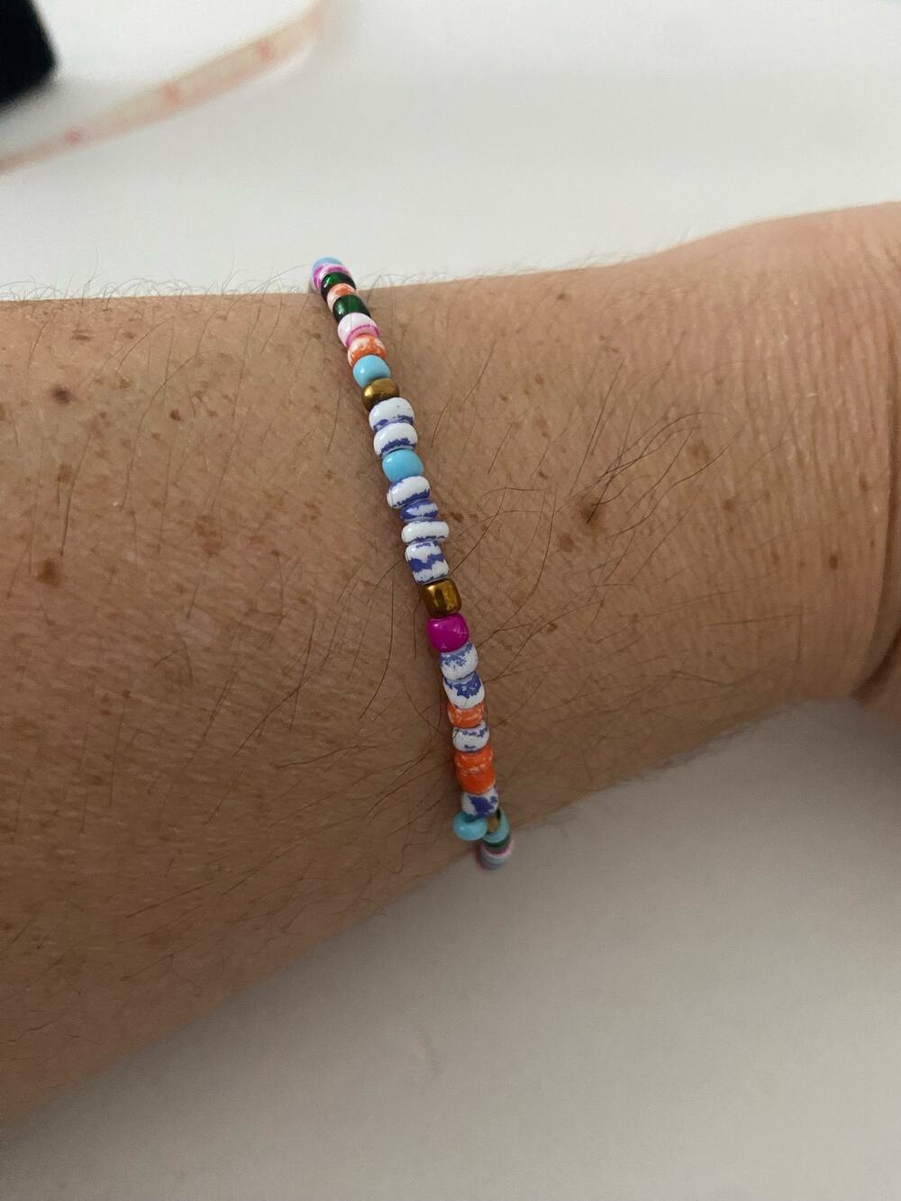 Colorful beaded bracelet stretchy